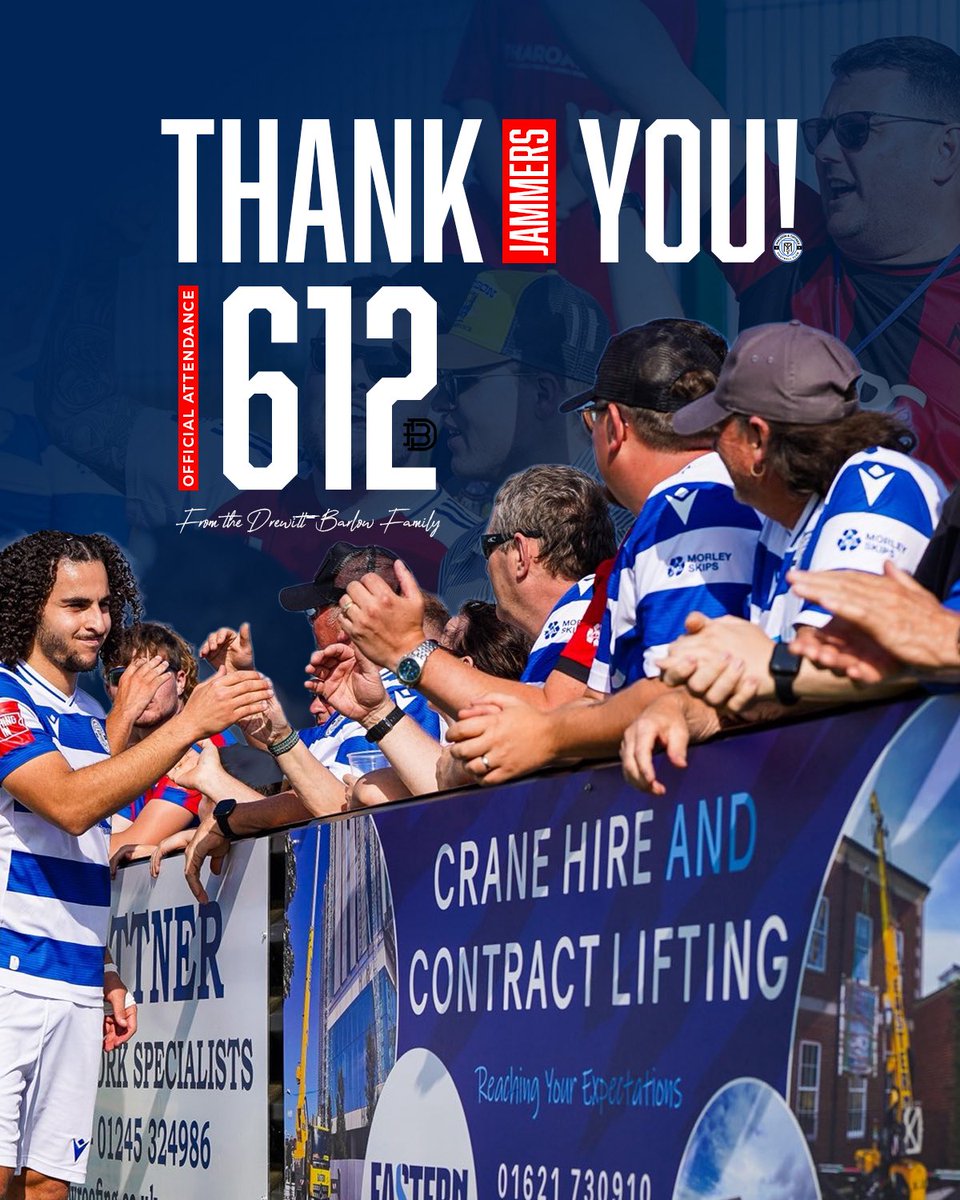 From the Drewitt-Barlow family - thank you, Jammers! 💙

612 of you filled the stands, lifted the team and made the atmosphere electric. Your support means everything 🙌🍓