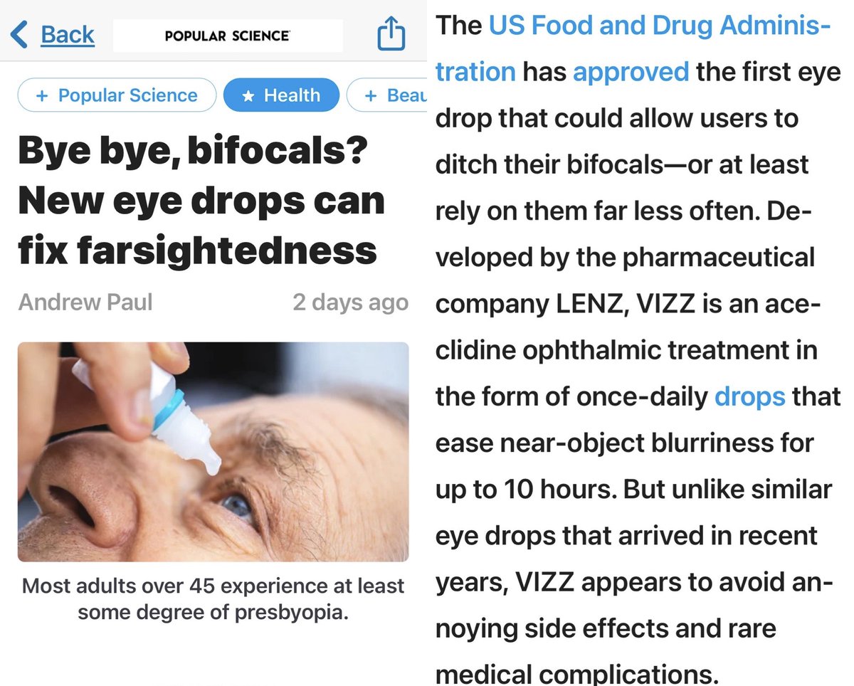 Ditch the readers 👓 &amp; pick up the eye 👁️ droppers 💦?