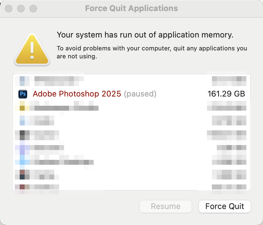 I'm glad I updated Photoshop a couple days ago.