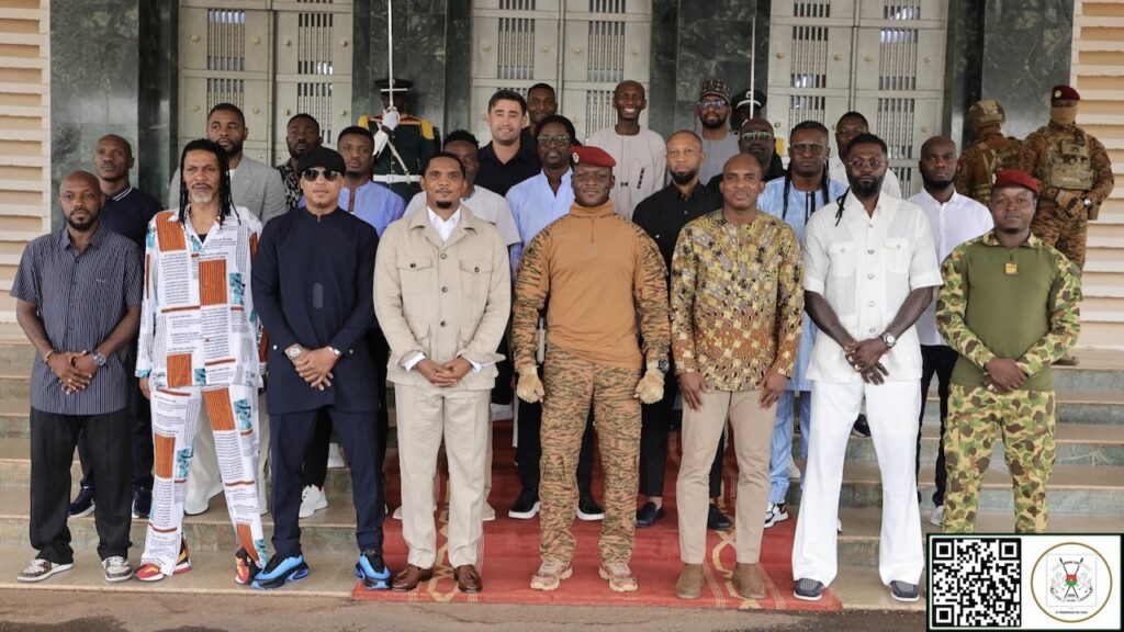 AfricaFactsZone's tweet photo. Burkina Faso reopens the August 4th Stadium after renovation.

Samuel Eto’o, Emmanuel Adebayor, Taye Taiwo, Alex Song, Seydou Keita, Charles Kaboré, Alain Traoré and El Hadji Diouf all played in the charity game at the ceremony. https://t.co/HVz3PV0LI9