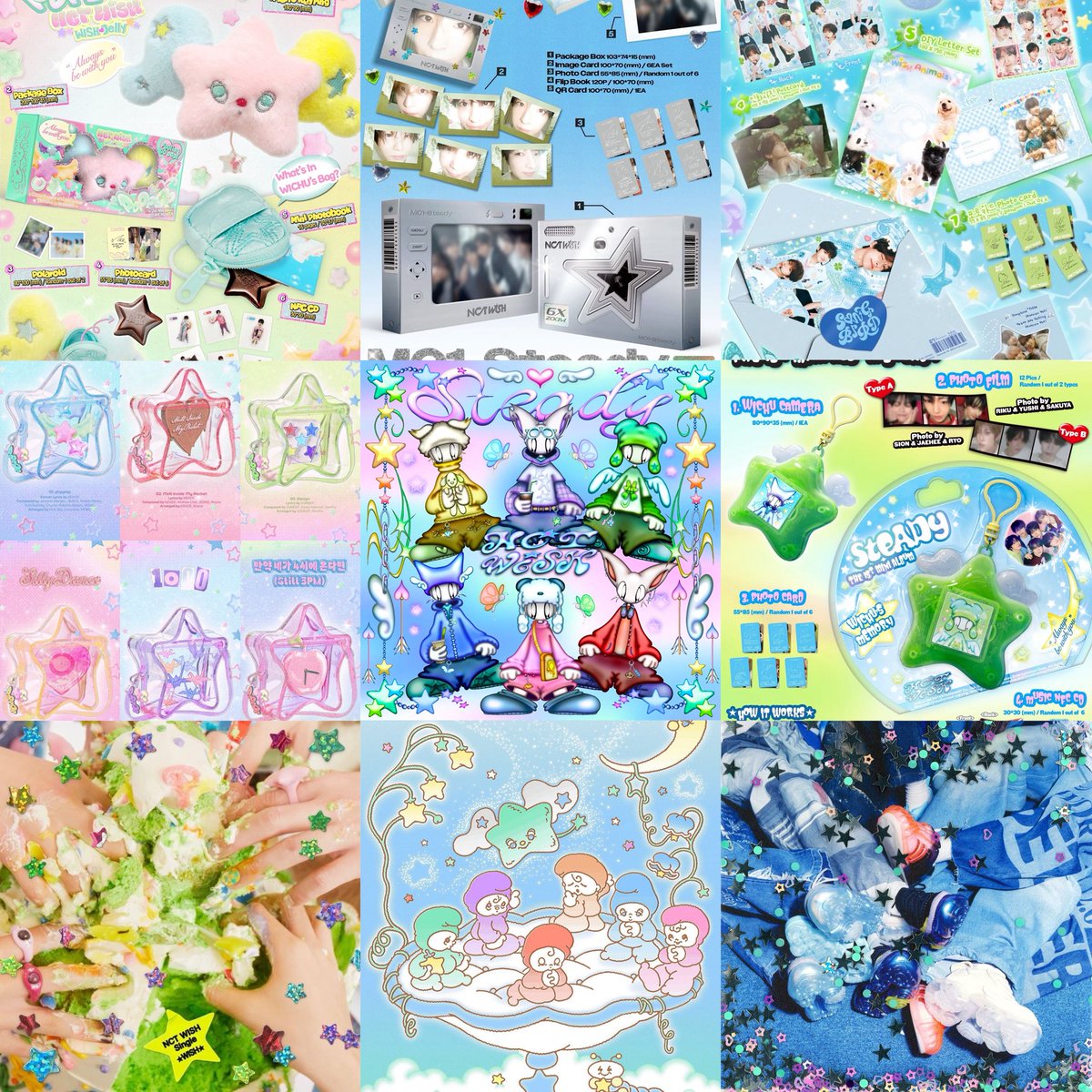 yutmeal's tweet photo. criticizing wish team’s work when they created a whole entire aesthetic and gave us all of these is crazy https://t.co/AtEAj3etvG