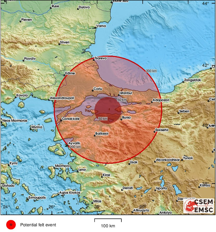 Shubhamsingh038's tweet photo. 🚨 BREAKING | A 6.1 magnitude earthquake has struck Turkey, according to the German Research Centre for Geosciences (GFZ). Tremors reported in nearby regions. No immediate reports of damage or casualties.
#Earthquake #Turkey #TurkeyEarthquake #EarthquakeinTurkey #BreakingNews https://t.co/88kSzPCHYo