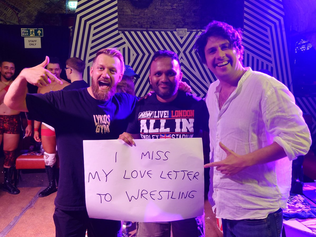 Shahan Miah (@shahanshahan) on Twitter photo Not the type of sign I usually make for a wrestling show, but if <a href="/MandrewsJunior/">MA92</a> & <a href="/seanAthorne/">Sean Thorne</a> are at an <a href="/ATTACKWrestling/">ATTACK! Pro Wrestling</a> show, of course you have to let them know how much the "My Love Letter to Wrestling" podcast is missed. Thanks for the photo guys!
👋 <a href="/BBCSounds/">BBC Sounds</a> Not the type of sign I usually make for a wrestling show, but if <a href="/MandrewsJunior/">MA92</a> & <a href="/seanAthorne/">Sean Thorne</a> are at an <a href="/ATTACKWrestling/">ATTACK! Pro Wrestling</a> show, of course you have to let them know how much the "My Love Letter to Wrestling" podcast is missed. Thanks for the photo guys!
👋 <a href="/BBCSounds/">BBC Sounds</a>