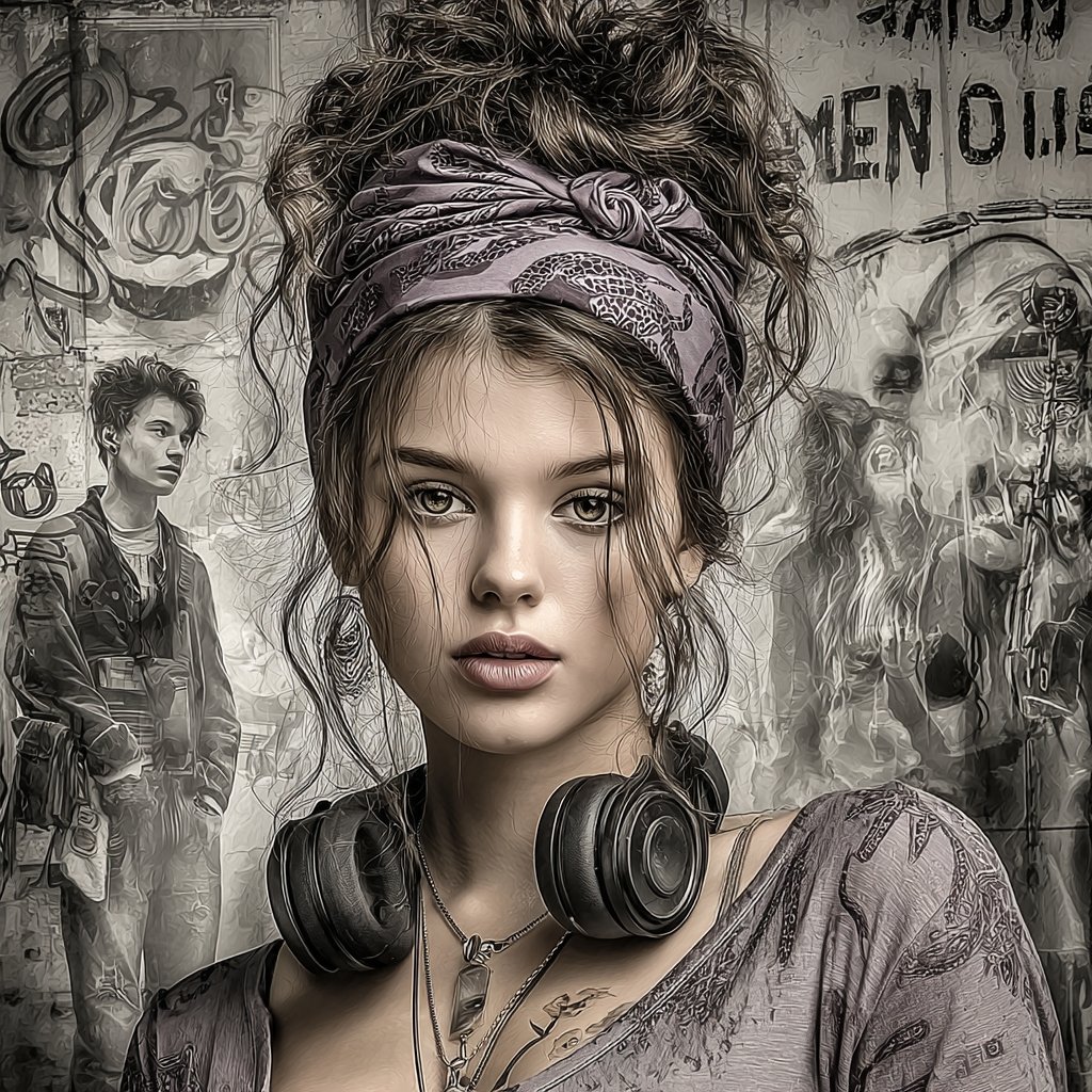 oday's Daily Theme still: reptilian 80s hair band on #midjourneyv7 
#CzechAIArtists #AI #Midjourney #Aiartcommunity #AIart