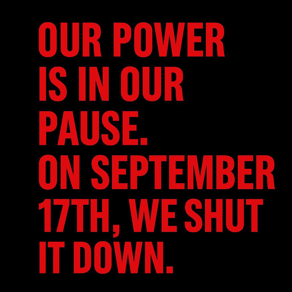 September 17th Constitution Day. We shut down everything. #BlackOutTheSystem