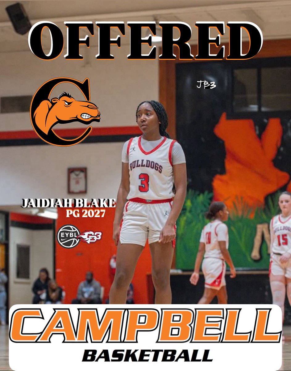 Jaidiah Blake 3 (@jaidiahb) on Twitter photo After a great conversation with Coach Ronny Fisher and <a href="/CoachMeganHall/">Megan Hall</a> I am grateful to say I have received a D1 offer from @gocamelswbb !! Thank You! I will continue to work!π«‘ After a great conversation with Coach Ronny Fisher and <a href="/CoachMeganHall/">Megan Hall</a> I am grateful to say I have received a D1 offer from @gocamelswbb !! Thank You! I will continue to work!π«‘