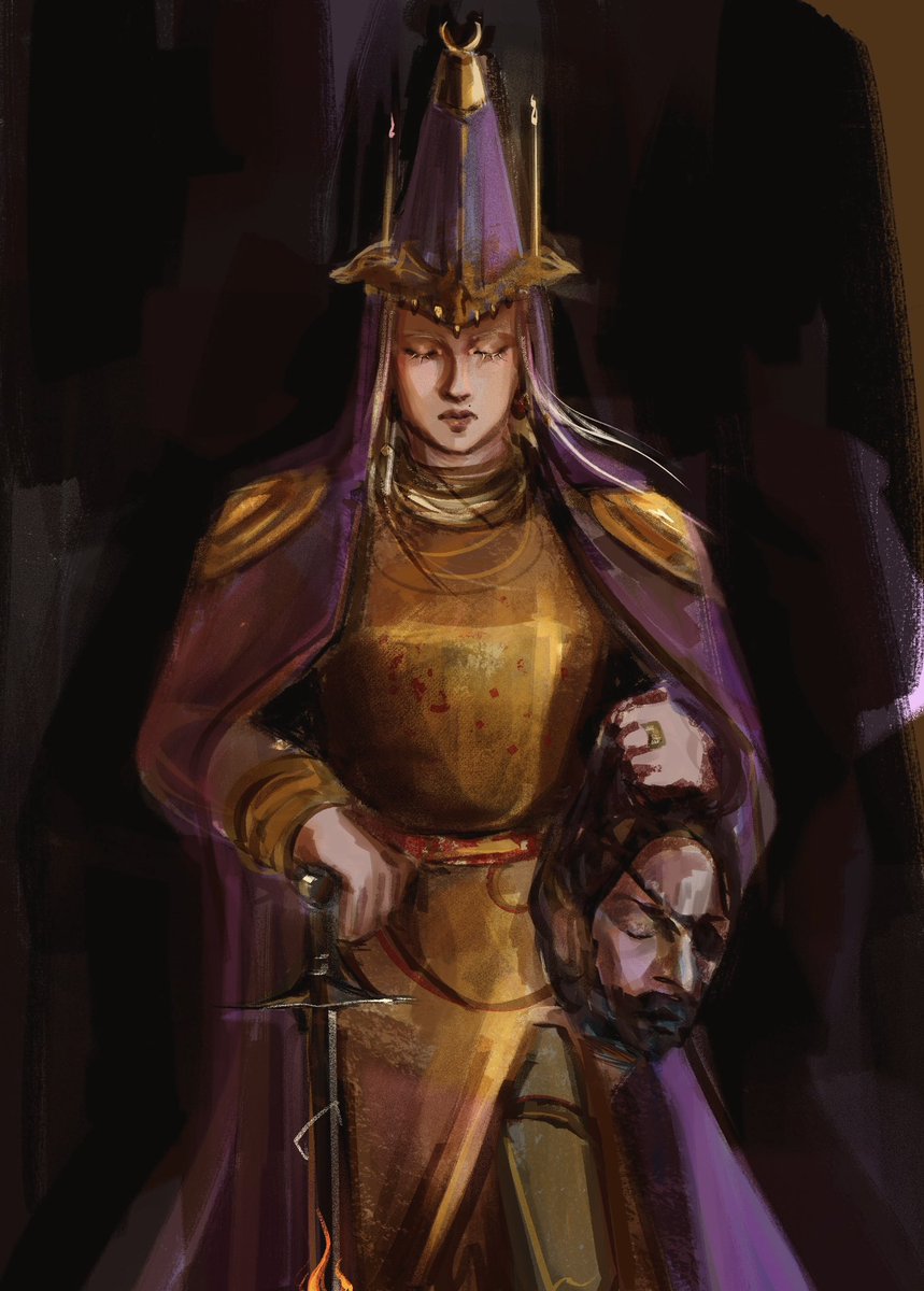 #danyweek2025 ending speculation: 

Daenerys Targaryen as amethyst empress with the head of Euron Greyjoy, the false blood emperor