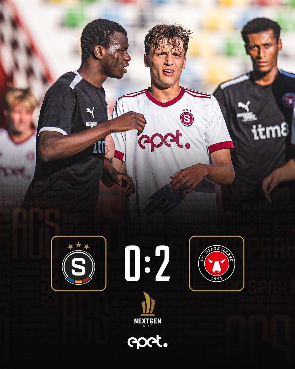 ACSparta_Mladez's tweet image. ⏱️ KONEC 

Ve finále turnaje jsme nestačili na dánský Midtjylland 🇩🇰 #nextgencup | #acsparta
