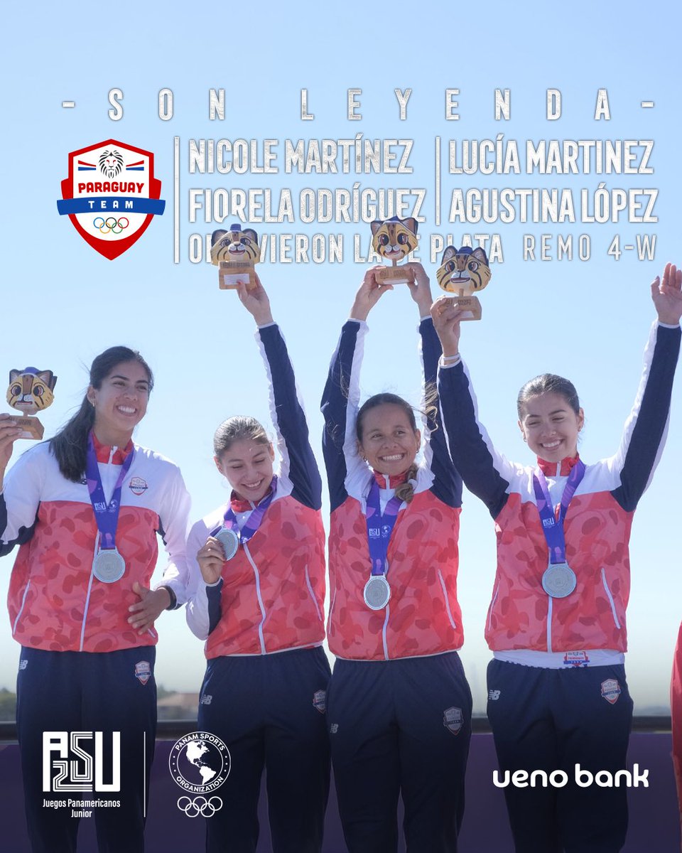 🌟¡MEDALLA de PLATA🥈en <a href="/asu2025Oficial/">ASU2025</a>! (#Remo 🚣🏻 4-W) 🤩 #Paraguay 🇵🇾 

🙋🏻‍♀️Nicole Martínez
🙋🏻‍♀️Lucía Martínez
🙋🏻‍♀️Agustina López
🙋🏻‍♀️Fiorela Rodríguez

💪🏻 #ParaguayPuede #ASU2025 #VamosParaguay