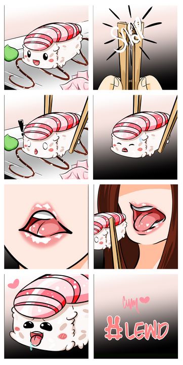 HzyPink's tweet photo. Art of the Day: "Lewd Sushi". Buy at: https://t.co/eDlQWIMlcW https://t.co/ou3lgAgwRl