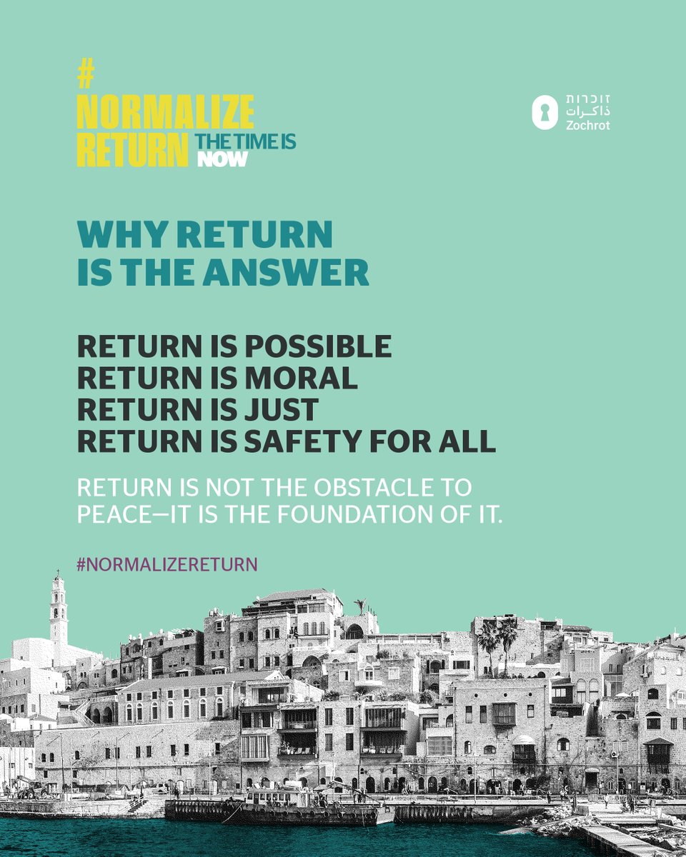 The world has normalized ethnic cleansing for 76 years.
We’re here to flip the script:
Return is not the obstacle to peace — it’s the foundation of it.
The time is now: #NormalizeReturn #FreePalestine
