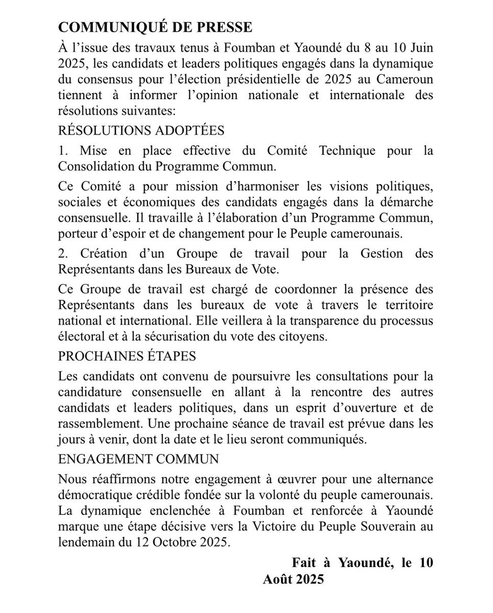 🔴  De Foumban à Yaoundé, la dynamique continue.
Place à nos résolutions 👇🏿👇🏿

#Matomba2025