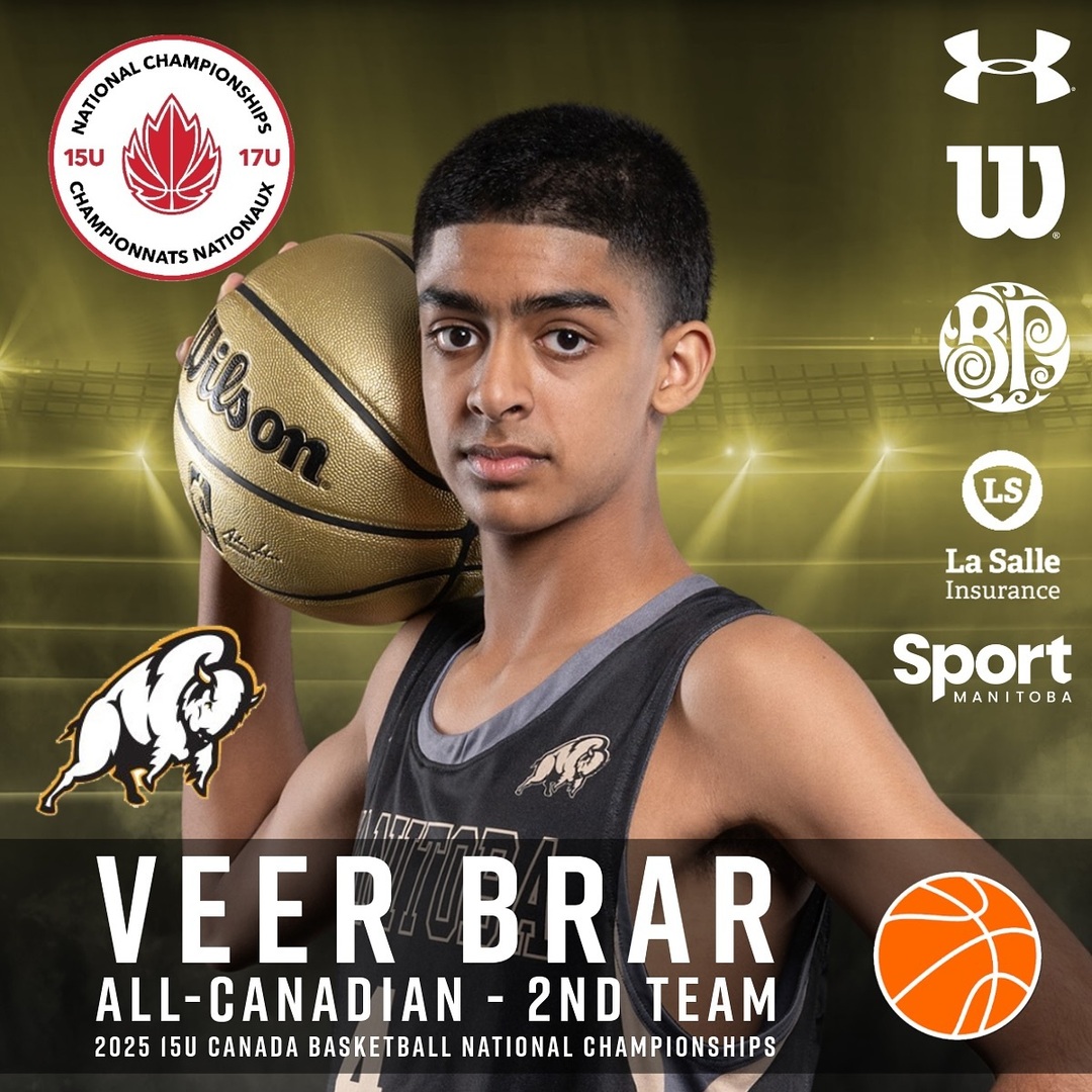 basketballmb's tweet photo. Huge congratulations to Veer Brar @veerbrar__ of the 15U Male Provincial Team on being named All-Canadian – 2nd Team at the 2025 Canada Basketball 15U National Championships! 🇨🇦

Veer’s hard work, dedication, and standout play were on full display all week in Toronto, helping l… https://t.co/JaCcaRf2BS
