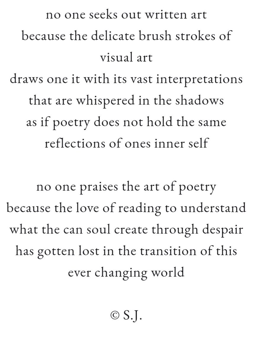 SJPoetryCorner's tweet photo. My poetic muse has been very active lately.
Enjoy another poem:
"The Art of Poetry"
#Poetry #PoetryCommunity #Writer #WritingCommunity #Poet #MyPoem #PoetryTwitter #PoetryIsArt #Poem
@RealisticPoetry https://t.co/qGS54ULPds