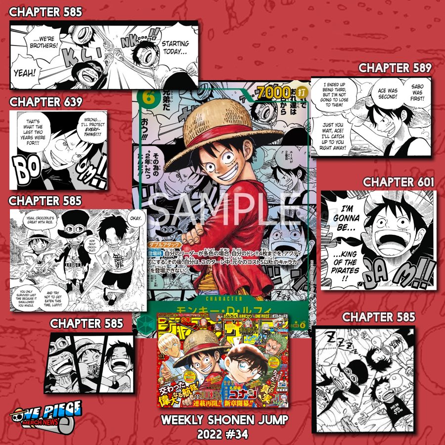 Monkey D. Luffy is two of six Manga Rares for OP13 Carrying On His