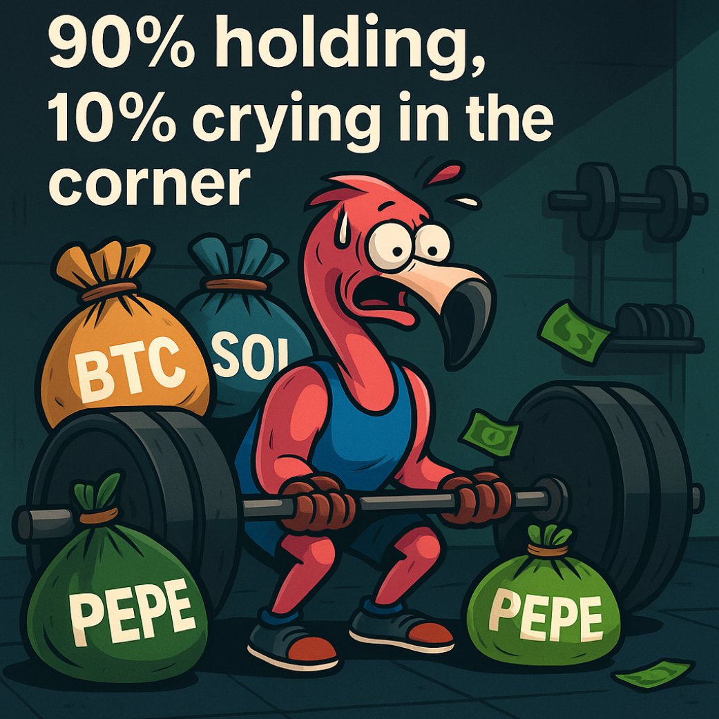 Bags Be Heavy 🏋️‍♂️
90% holding, 10% crying in the corner
#crypto #btc #degen