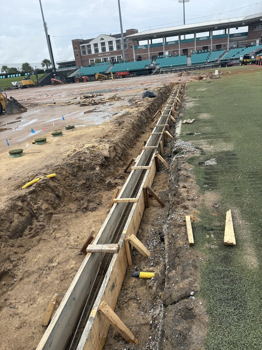 KSchnall9's tweet image. Fantastic progress! We can’t wait to bring you the best playing surface in the country!

More improvements coming too! 

We aren’t going anywhere! 
Head is down &amp;amp; hungrier as ever!
#RelentlessConsistency 

#TealNation
#CoastalBaseball