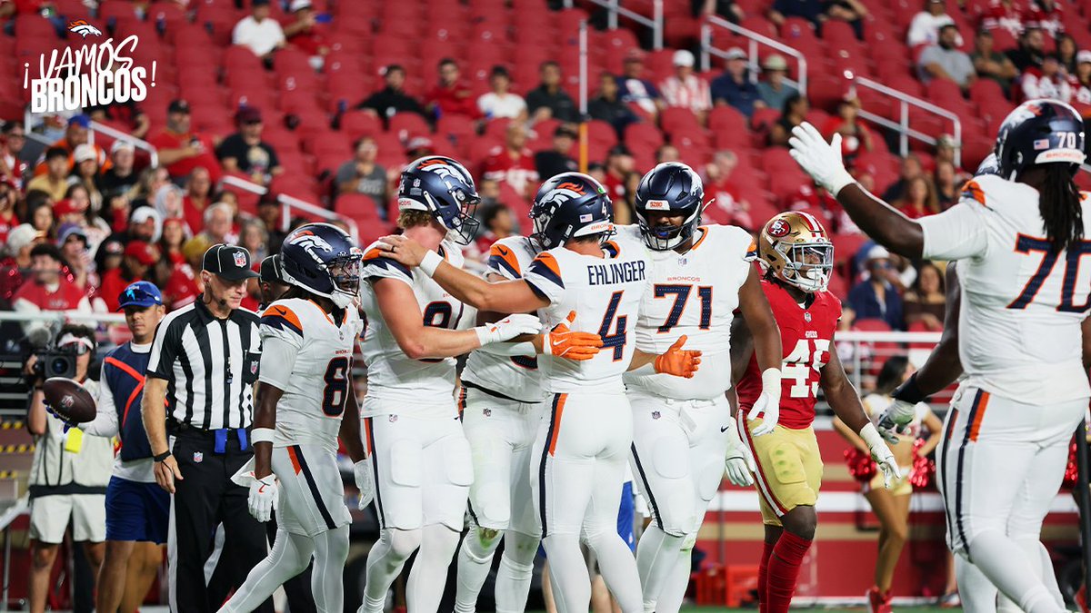 BroncosEspanol's tweet photo. Llegó el día de nuestro debut en la Pretemporada 2025. 😎

¿Qué momento fue tu favorito?

#VamosBroncos | #DENvsSF https://t.co/qCe3h1KMjh