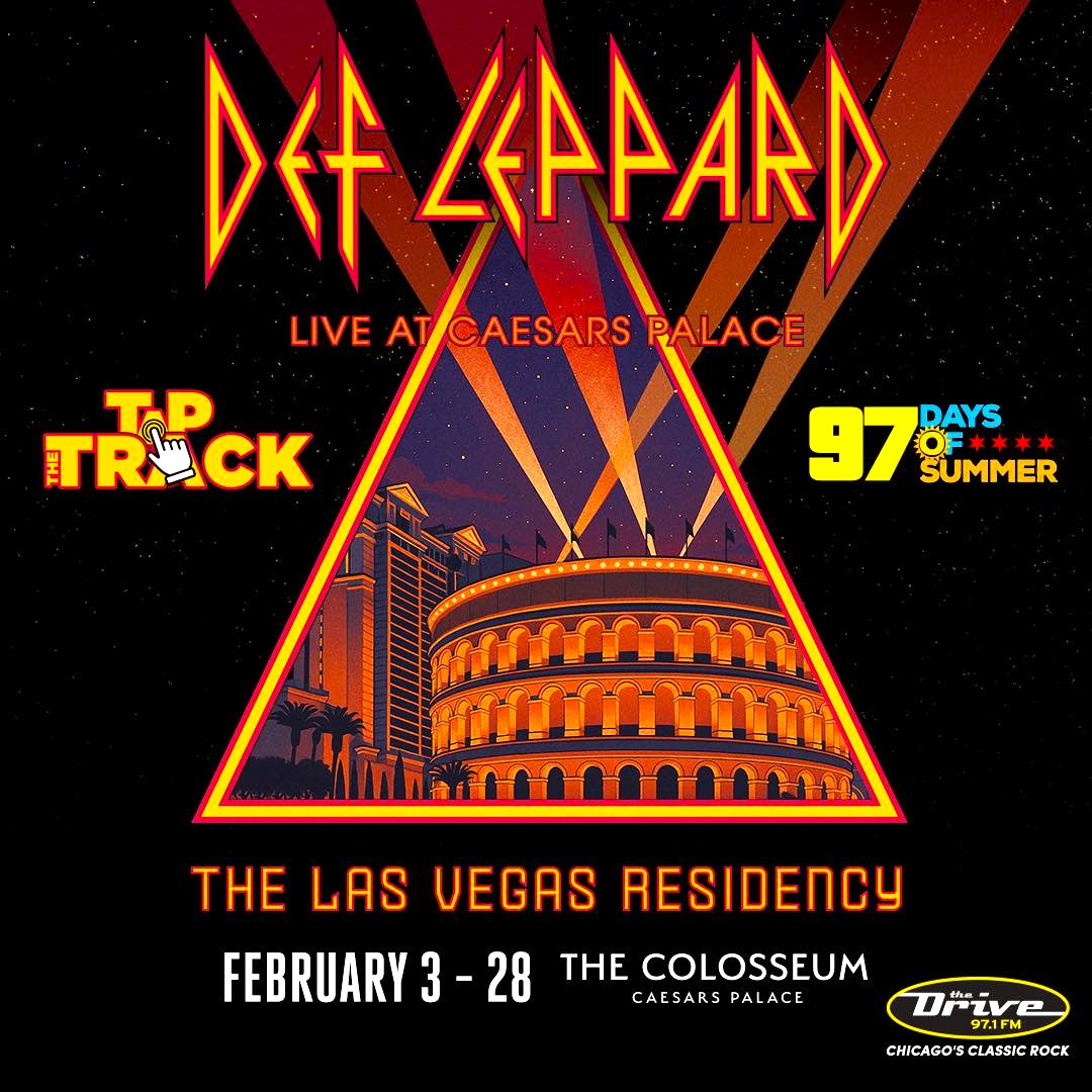 Whoah! Get ready to "tap" into a great time to see #DefLeppard live in #LasVegas with me 12noon-5pm today on #Chicago's Classic Rock 97.1 The Drive! 🎶😎👇🎶

Full details:  tinyurl.com/mwvu64st