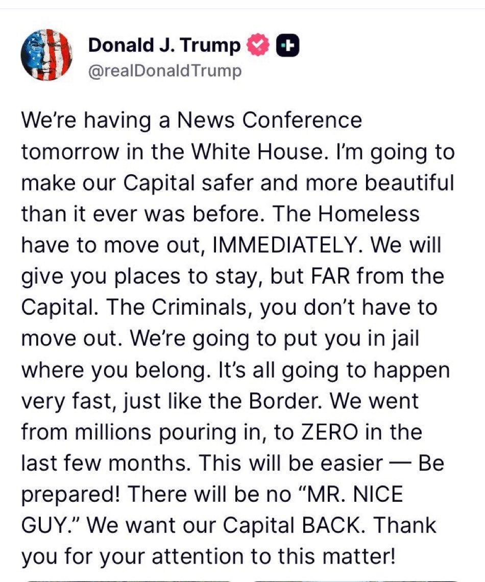One of the first things Hitler did was herding all the homeless people into concentration camps. Now Donald trump is preparing to do the same thing. But, do tell me once again that I’m exaggerating when I compare what’s happening here to what happened in Nazi Germany. 🙄