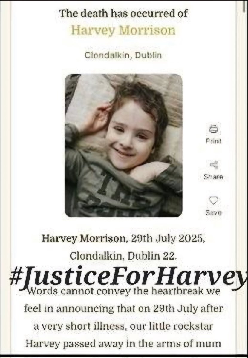 #JusticeForHarvey

It's difficult to contemplate the type of monster who would allow a child in pain to suffer and then ignore his family's grief.

If Simon Harris had an ounce of decency, he would resign, but he does not, so he will not. 

Anyone who voted for this monster