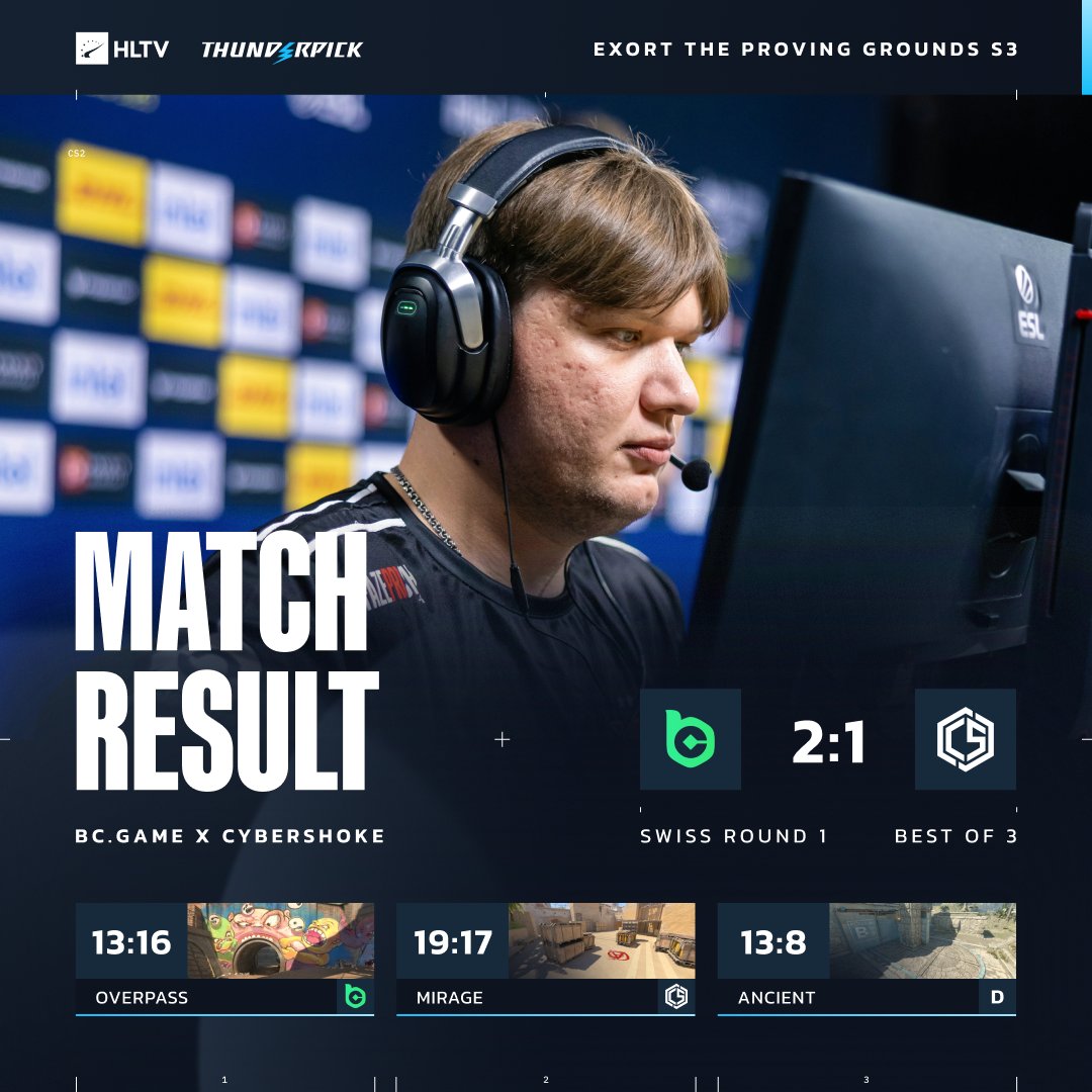 BCGame pick up a win on s1mple's debut 👏