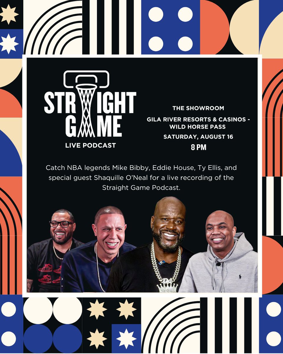 ARIZONA - Don't miss this! <a href="/SHAQ/">SHAQ</a> is in the building

Purchase tickets here
ticketmaster.com/straight-game-…