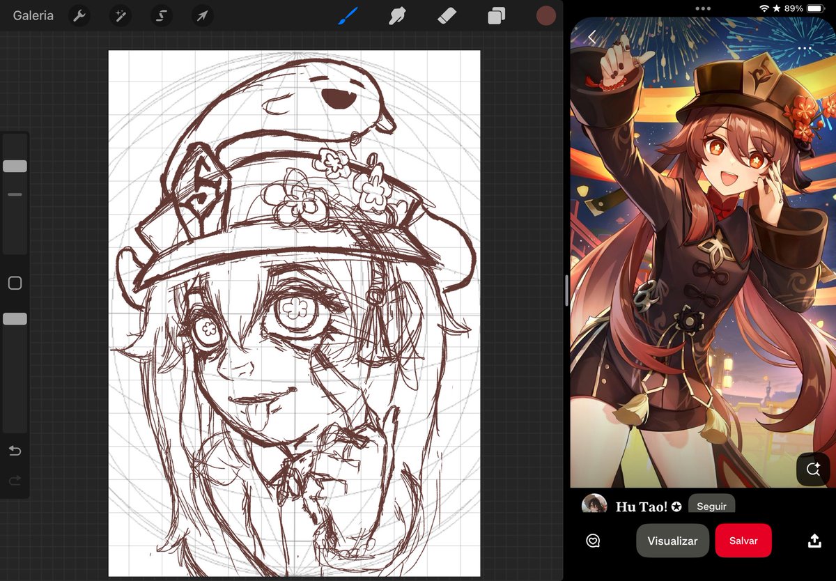 hanabiru_'s tweet photo. Wip 🌸👻 #HuTao https://t.co/3xBiKYQUyx