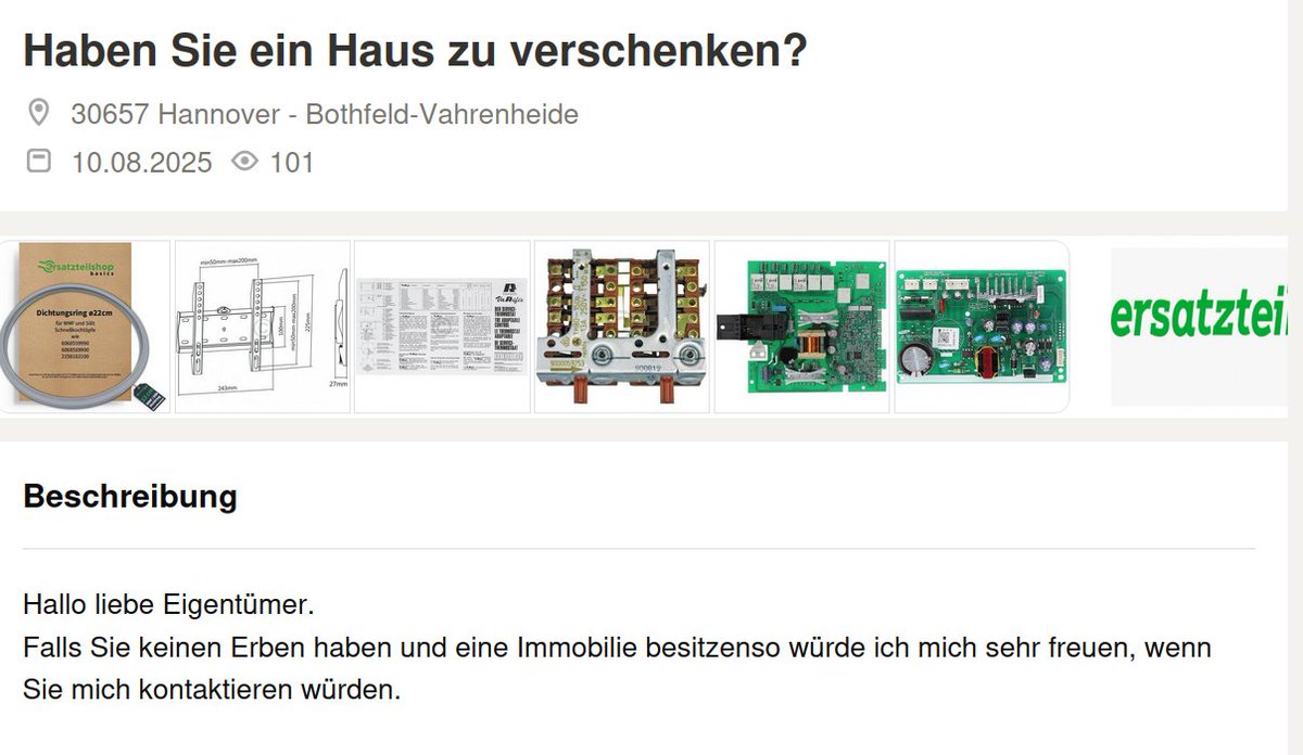 Ich könnte ja mal an den Insolvenzverwalter des zu ihm gehörenden Teils des Ihmezentrums verweisen. Aber manches ist auch geschenkt noch zu teuer.