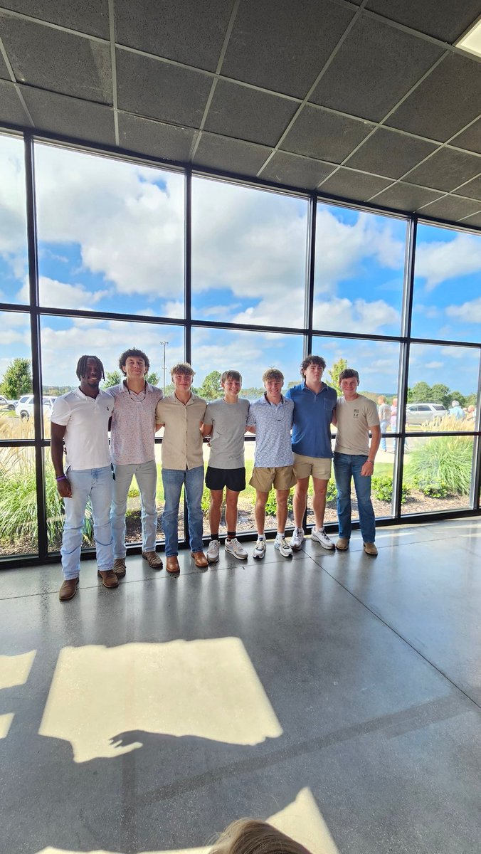 Some of the team this morning at church. <a href="/ParkerJ0hnson7/">Parker Johnson</a> <a href="/5___tyler/">Tyler Byrd</a> <a href="/TuckerScrews24/">Tucker Screws</a>