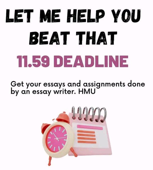 Capseypapers's tweet image. I handle all kinds of #Assignments: Spanish| #Maths| Statistics| Calculus| #Onlineclasses| #ResearchPapers| #Essays|

✔️Timely Delivery 
✔️Quality Grades
✔️Affordable Prices
✔️24/7 availability.#pvamu #ncat #txst  #fvsu #su #tsu #gsu  #famu #ASU #Albany #Alcorn #asu25 #GramFam