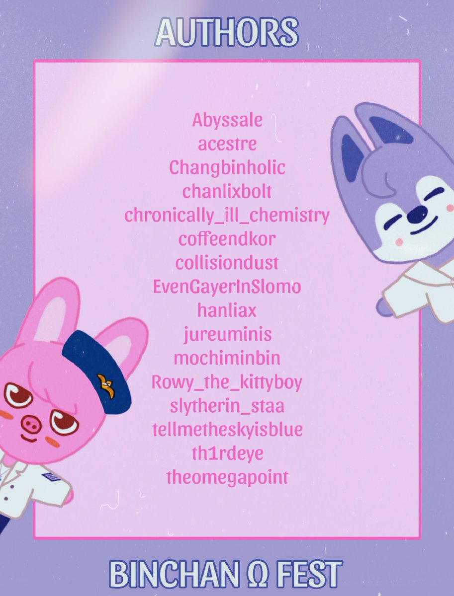 BINCHAN OMEGA FEST 🐺🐷🐇—rest 🩷 tweet media