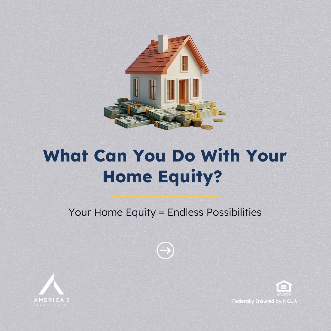 Americas_CU's tweet image. Put your home equity to work:

✅ Tuition
✅ Dream renovations
✅ Pay off high-interest debt

Start today with America’s Credit Union — AmericasCU.org.
#FinancialWellness #HomeEquityLoan #AmericasCreditUnion