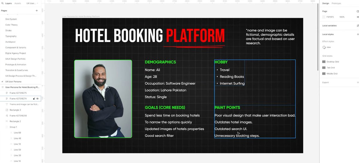 DarshPatel2714's tweet image. 🗓 Day 32 of #100DaysDesignChallenge
🎨 Role: UI/UX Designer
Today, I learned about User Personas in UX Design — fictional yet research-based profiles that represent the target audience.
#uxdesign #uiuxjourney #uxlearning #userpersonas #designprocess #productdesign #figmatips