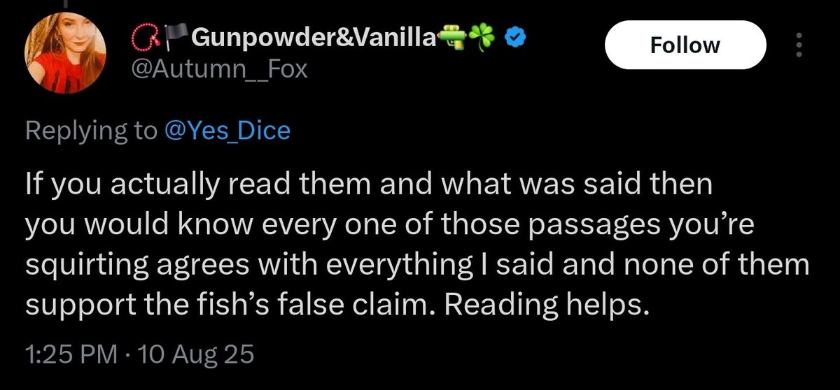 No Dice (@yes_dice) on Twitter photo What's hilarious is this protestant couldn't debunk anything but instead gave an opinion and blocked me.
I provided the verses. She takes issue with those verses. She has no authority to bind anyone to her interpretations.
The Catholic Church does.
<a href="/Autumn__Fox/">📿🏴Gunpowder&Vanilla🔫☘️</a> What's hilarious is this protestant couldn't debunk anything but instead gave an opinion and blocked me.
I provided the verses. She takes issue with those verses. She has no authority to bind anyone to her interpretations.
The Catholic Church does.
<a href="/Autumn__Fox/">📿🏴Gunpowder&Vanilla🔫☘️</a>