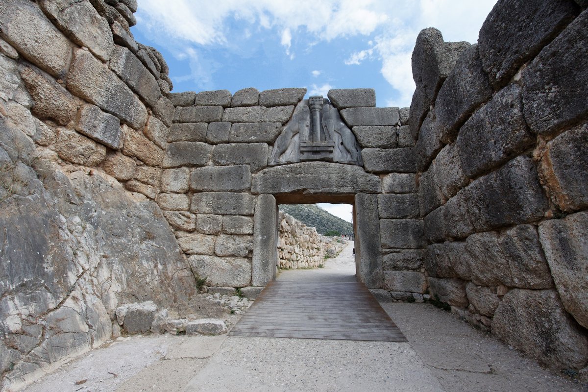 The Lions Gate in Mycenae.