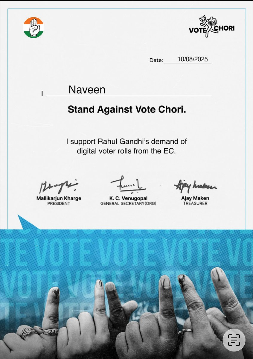 I support #RahulGandhi 
#votechoriexposed #VoteChor #ECIVoteChor