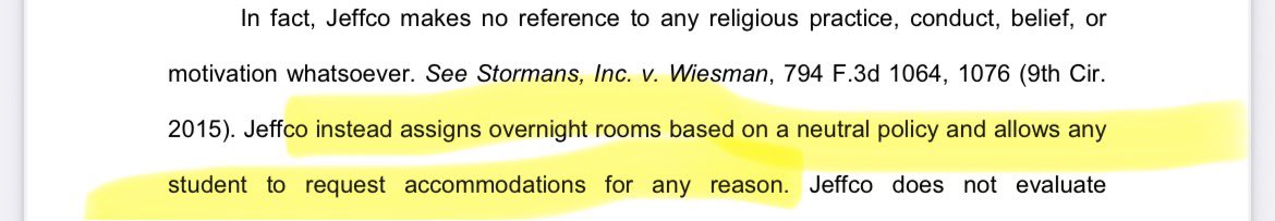 Lindsay Datko (@ldatko) on Twitter photo Is this federal judge kidding? Here’s the policy this judge is calling “neutral” regarding <a href="/JeffcoSchoolsCo/">Jeffco Public Schools</a> overnight transgender bed and room sharing policies. They even REMOVED the one meager accommodation for non-transgender students right as this lawsuit was heating up (and Is this federal judge kidding? Here’s the policy this judge is calling “neutral” regarding <a href="/JeffcoSchoolsCo/">Jeffco Public Schools</a> overnight transgender bed and room sharing policies. They even REMOVED the one meager accommodation for non-transgender students right as this lawsuit was heating up (and