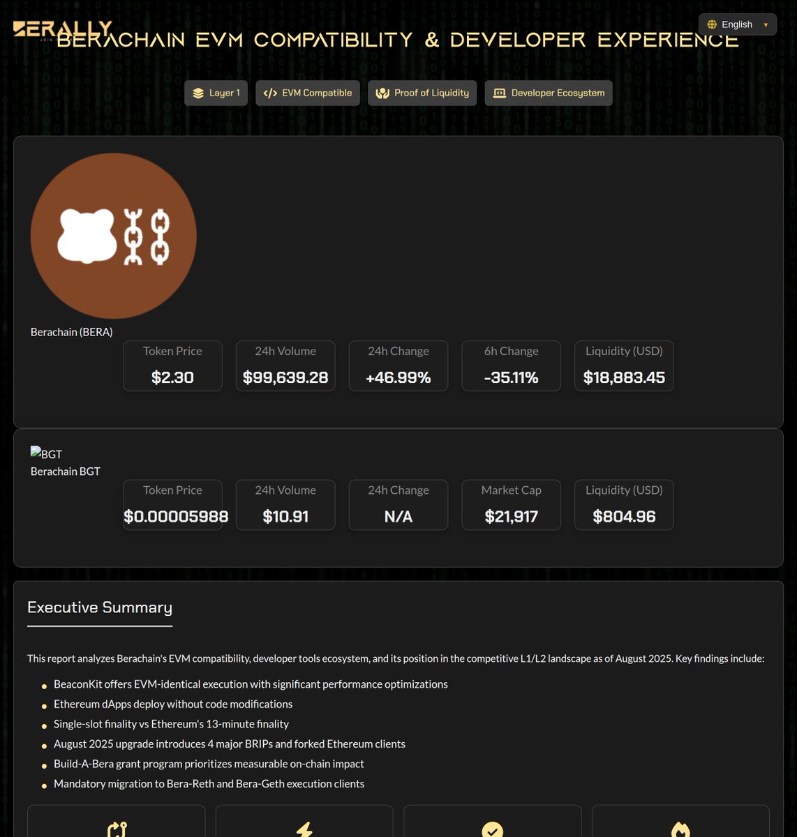 Elchabera's tweet photo. turns out infrastructure hits different when you solve for developer experience 📈

@Berachain cooking that EVM heat:

🔹 zero-mod ETH deployment built different
🔹 single-slot finality grinding
🔹 BeaconKit optimization loading
🔹 dev grants thoon

quality infrastructure breeds innovation 🛠️

Report: https://t.co/tFPFX3S6Of