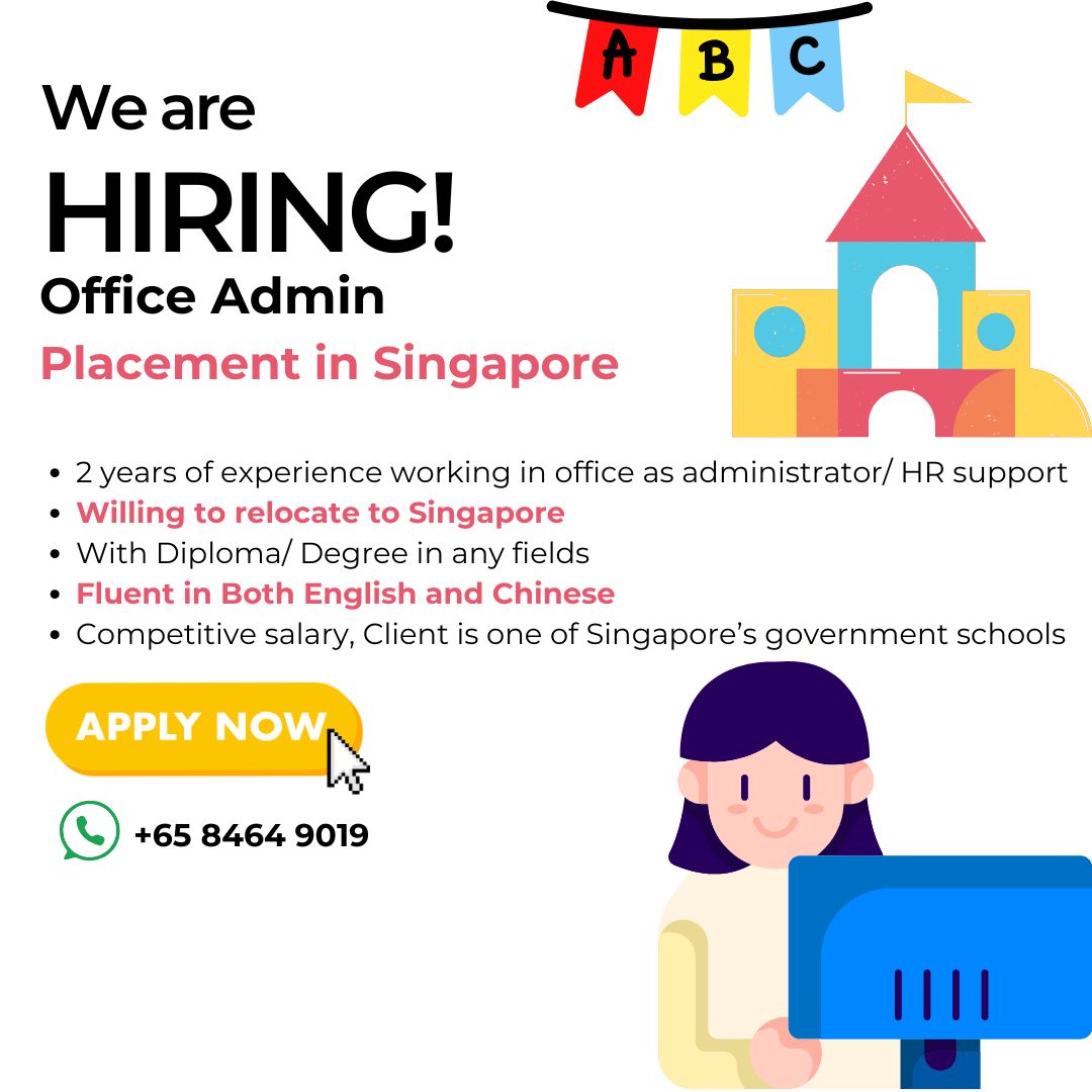 SGJOBVACANCY's tweet photo. Hiring Admin &amp; Assistant
Singapore Job Vacancy
WhatsApp +65 8464 9019

#SingaporeRecruitment   #SGRecruitment   #新加坡招聘    #SingaporeVacancy 
 #新加坡工作 
 #新加坡找工作 
 #新加坡工作的大马人 
 #新加坡生活 
 #找工作啊找工作 
 #新加坡招工贴 
 #新加坡工作贴 
 #新加坡打工 https://t.co/bHVOhAJ8l3