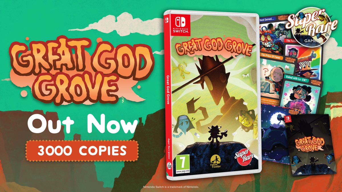 📢 Great God Grove officially on Switch physical!

Listen to the woes of 60+ characters, then deliver key messages to solve their problems!

Don't miss out! 🗣️