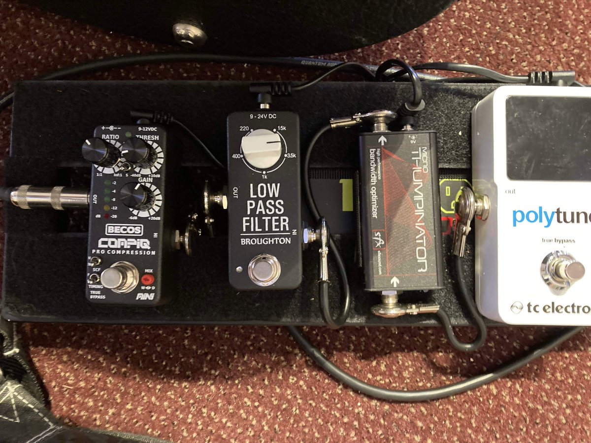 becosfx's tweet photo. #TalkBass #Forum の #basspedalboards ✨ #BECOS CompIQ Mini Pro Compressor 💫
「コンプレッサーペダルのメイクアップゲインを使って、小さなGKアンプを少しプッシュしてからEQを調整できます。」
— 📸 Wfrance3
🙏❤️
#becosfx #compiqmini #compressorpedal #vcacompressor #basscompressor https://t.co/Ts9IrC3Rm6