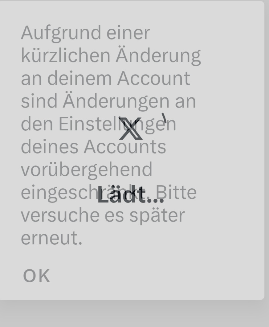 Um Gottes Willen, was wurde in meinen  Account geändert? 🤮