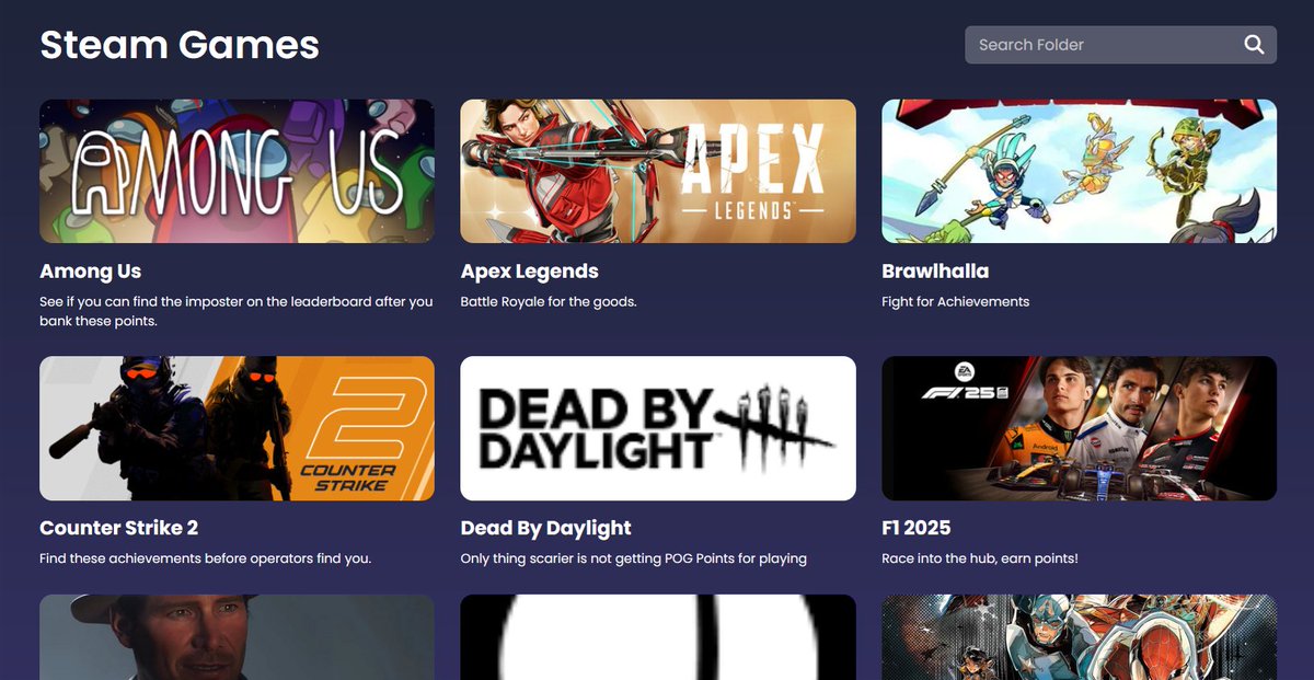 💡 Did you know?

These games in the POG HUB let you earn rewards:

- Among Us
- Apex Legends
- Brawlhalla
- Counter-Strike 2
- Dead by Daylight
- F1 2025
- Indiana Jones and the Great Circle
- Marbles on Stream
- Marvel Rivals
- Mecha Break
- Naraka: Bladepoint
- Scorn
-