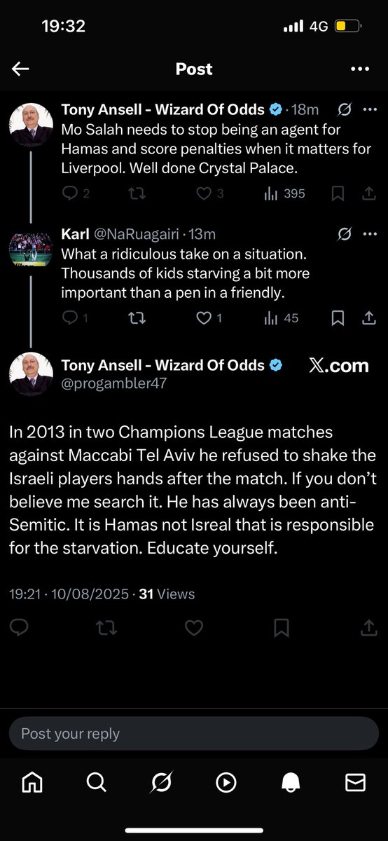 Not shaking hands = agent of Hamas? I’ll stick with my current means of educating myself, thanks Tony.