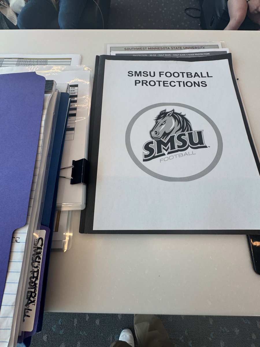 Last minute studying. Going to see if this old coaching dog can still hunt.  Looking forward to being on the field, 7 days a week and those 14 to 16 hour days.  Learning new system; going to coach some D2 Tight Ends. Time to Grind.  #LetsRide