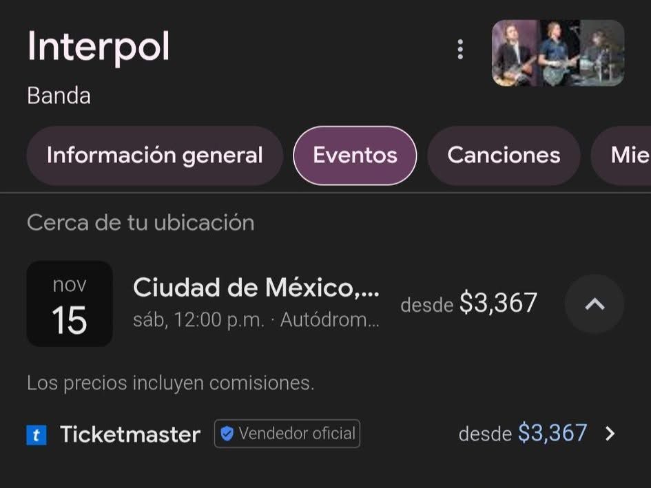 AlertaConcierto's tweet photo. ¿INTERPOL PARA EL CORONA CAPITAL? 😱 

Si buscan Interpol aparece que estarán presentándose en el Festival Corona Capital 2025 el día sábado 15 de noviembre, esto debido a las ventas bajas del día sábado. 
¿Les gustaría verlos de nuevo en un Corona? 🎉 https://t.co/LiEQTKvUlA