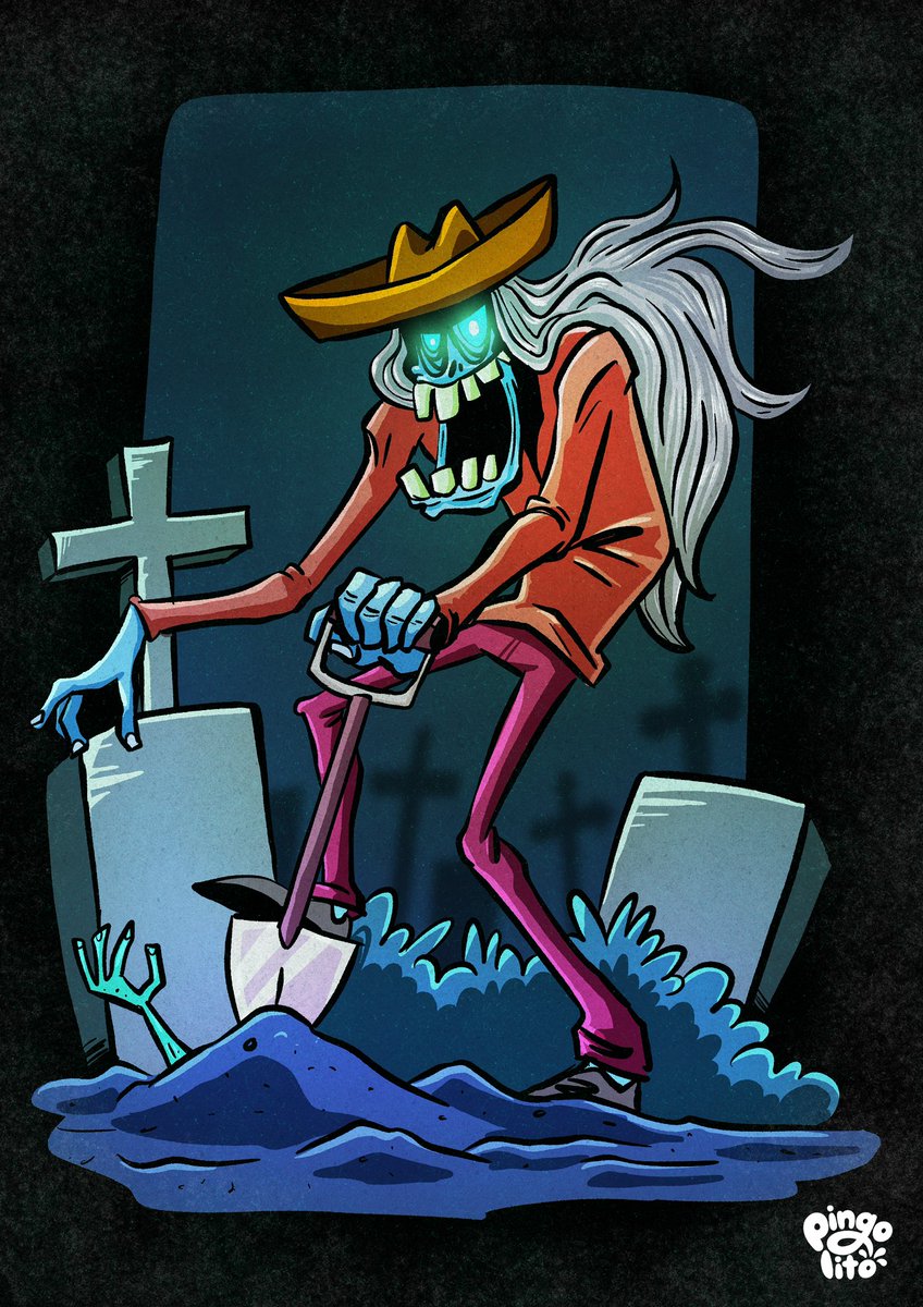 Pingolito's tweet photo. @Procreate My art is Spooky Fun! it can go from cute illustration for children to a more not so scary visuals with vibrant dynamic colors, I love creating fun creatures and characters.#pingolitoart https://t.co/N4q2lq9ycs