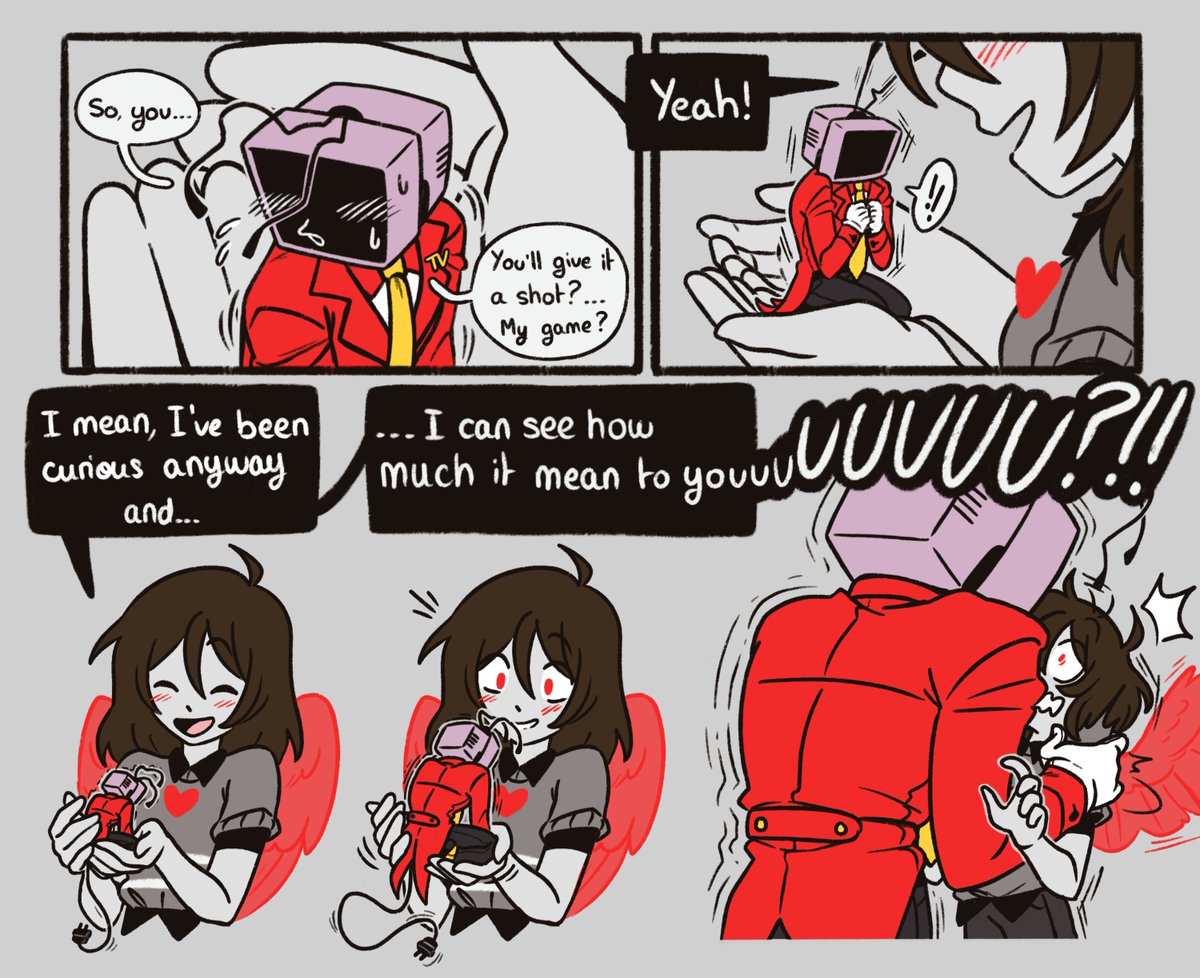 pipispaints's tweet photo. Here’s part 2 and the end of this small comic (omg Tenna… T-That’s… That’s kinda too excessive... maybe ?)

#deltarune #tenna #tennaDeltarune #soultenna #tennaxreader #tennaxplayer https://t.co/YlDllNI6rw