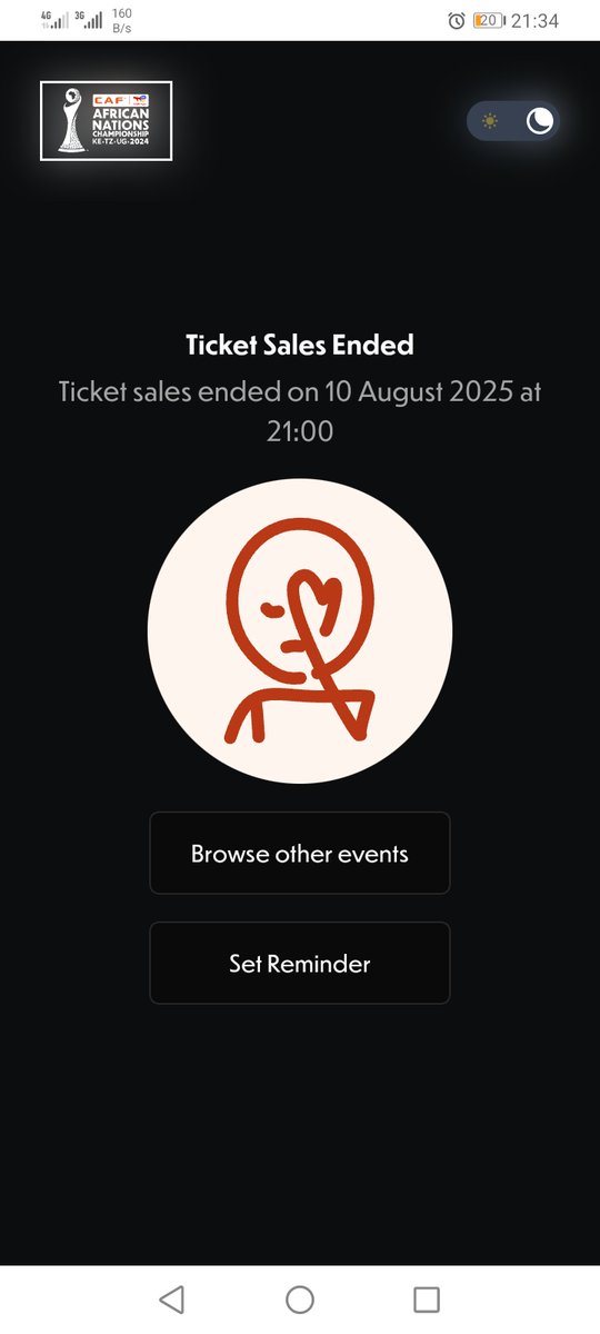 Mwen60697Daniel's tweet photo. @LarryMadowo Kenyans and patriotic football fand want to pay and watch the game, but you get this when you want to buy tickets. I checked this to buy Zambia vs kenya tickets for nexg sunday at 4pm and tickets were not up for sale, indicating sales will start on 12th Aug, now sale ended https://t.co/NQZQEpv8AX